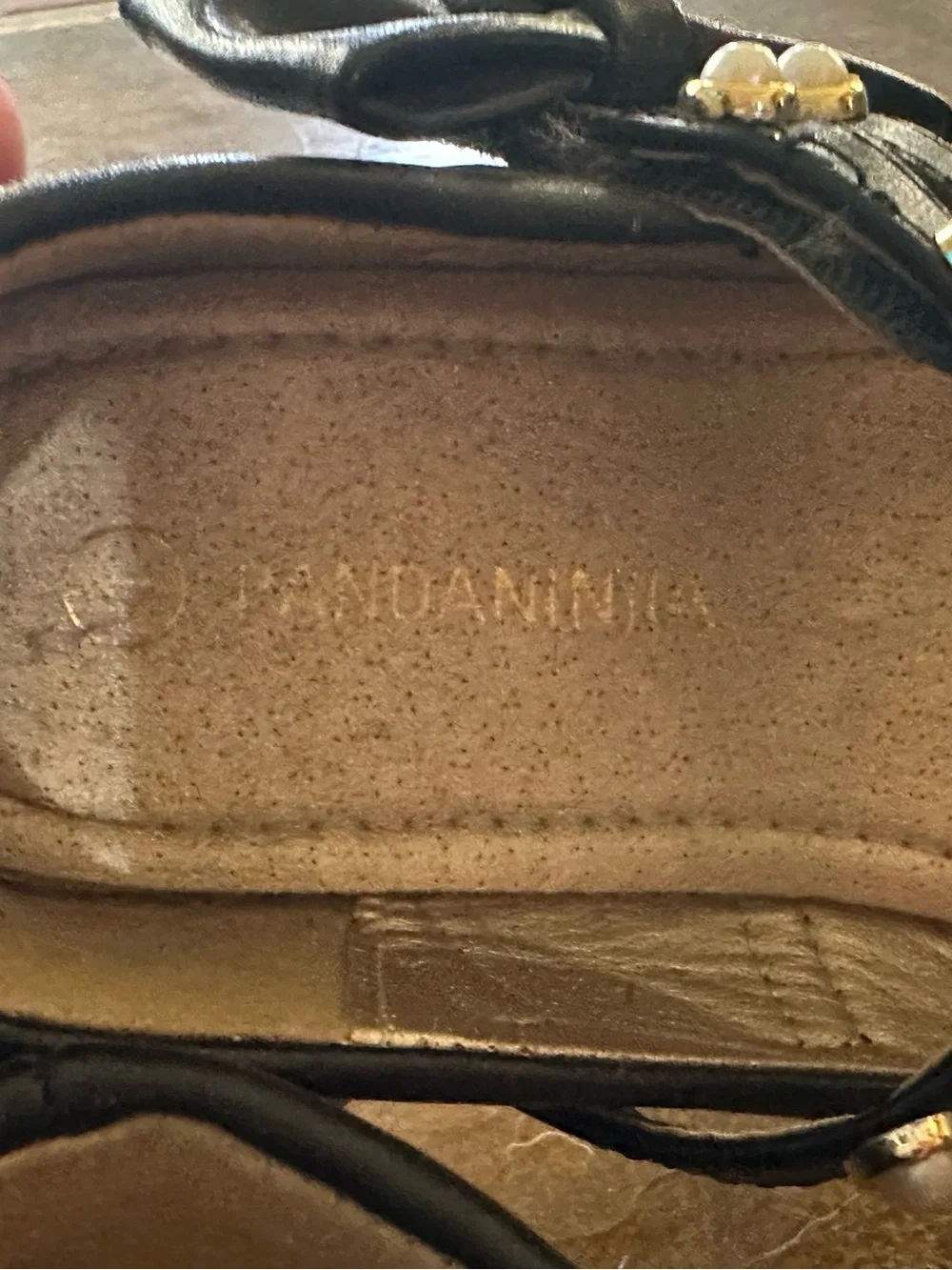 Pandaninja Black Pearl Strap Mary Jane size 1